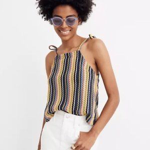 Madewell Texture & Thread Tie Shoulder Tank Top